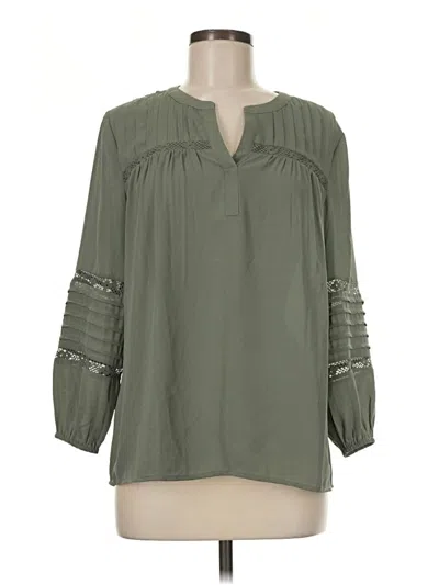 Pre-owned Daniel Rainn 3/4 Sleeve Blouse In Green