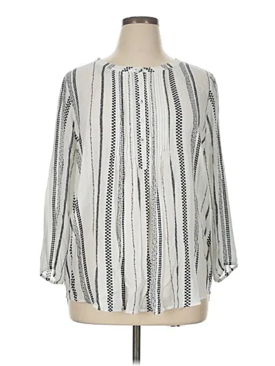 Pre-owned Daniel Rainn 3/4 Sleeve Blouse In Ivory