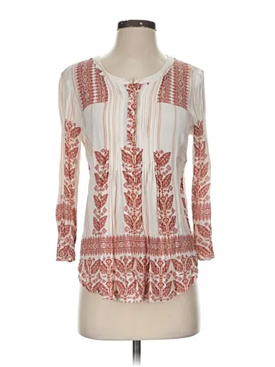 Pre-owned Daniel Rainn 3/4 Sleeve Blouse In Ivory