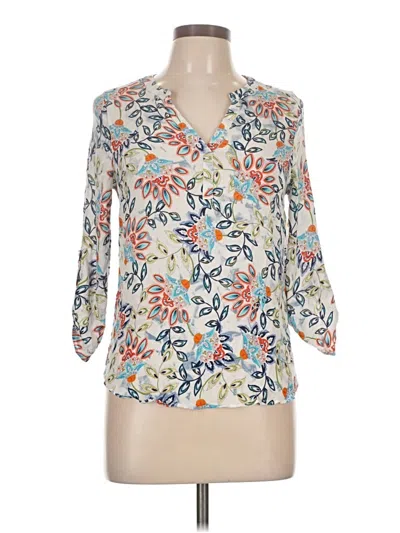 Pre-owned Daniel Rainn 3/4 Sleeve Blouse In Ivory