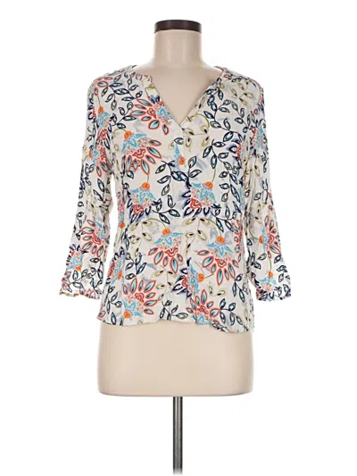 Pre-owned Daniel Rainn 3/4 Sleeve Blouse In Ivory