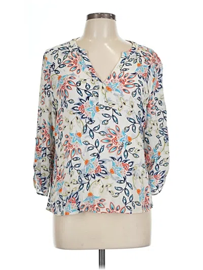 Pre-owned Daniel Rainn 3/4 Sleeve Blouse In Ivory