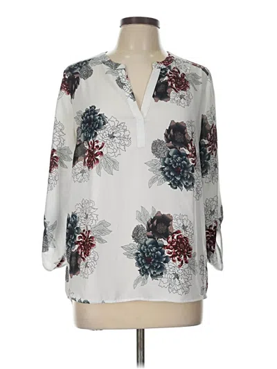 Pre-owned Daniel Rainn 3/4 Sleeve Blouse In Ivory