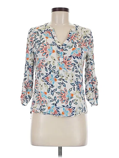 Pre-owned Daniel Rainn 3/4 Sleeve Blouse In Ivory