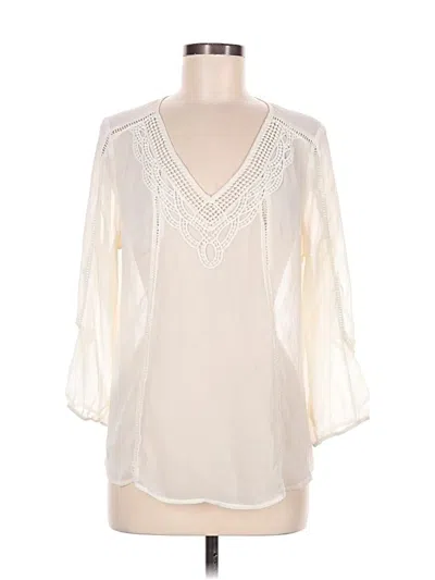 Pre-owned Daniel Rainn 3/4 Sleeve Blouse In Ivory