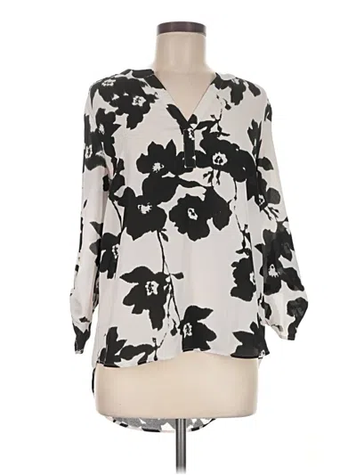 Pre-owned Daniel Rainn 3/4 Sleeve Blouse In Ivory