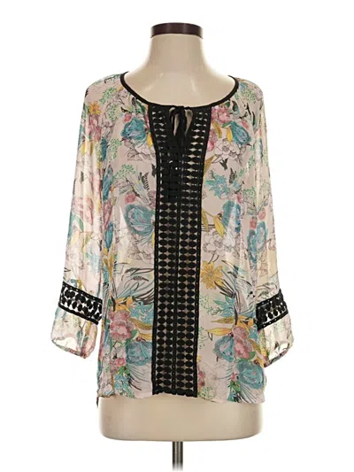 Pre-owned Daniel Rainn 3/4 Sleeve Blouse In Ivory