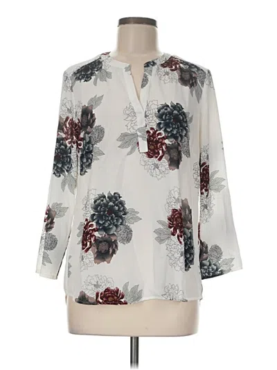 Pre-owned Daniel Rainn 3/4 Sleeve Blouse In Ivory