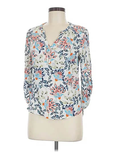 Pre-owned Daniel Rainn 3/4 Sleeve Blouse In Ivory