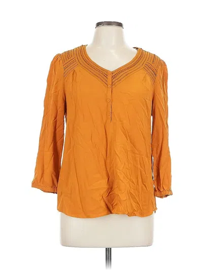 Pre-owned Daniel Rainn 3/4 Sleeve Blouse In Orange