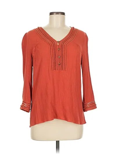 Pre-owned Daniel Rainn 3/4 Sleeve Blouse In Orange