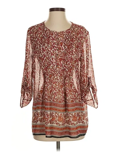 Pre-owned Daniel Rainn 3/4 Sleeve Blouse In Orange