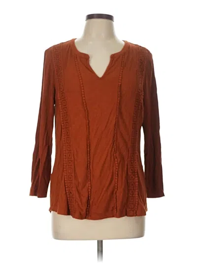 Pre-owned Daniel Rainn 3/4 Sleeve Blouse In Orange