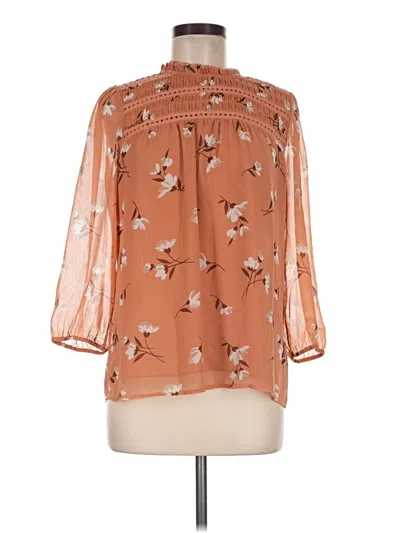 Pre-owned Daniel Rainn 3/4 Sleeve Blouse In Orange