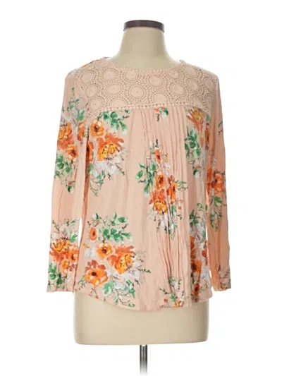 Pre-owned Daniel Rainn 3/4 Sleeve Blouse In Pink