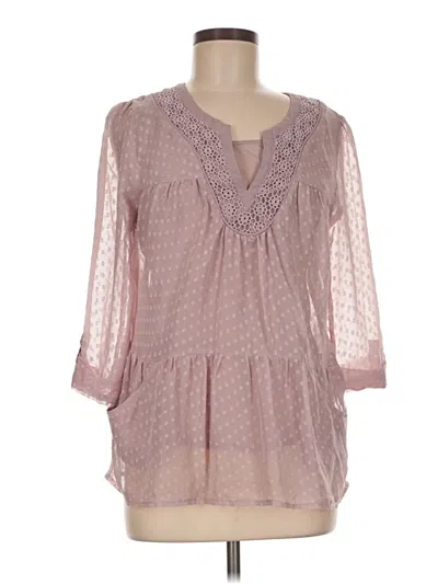 Pre-owned Daniel Rainn 3/4 Sleeve Blouse In Pink