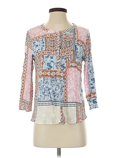 Pre-owned Daniel Rainn 3/4 Sleeve Blouse In Pink