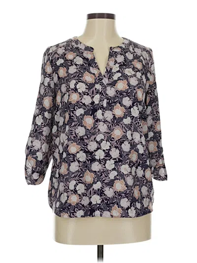 Pre-owned Daniel Rainn 3/4 Sleeve Blouse In Purple