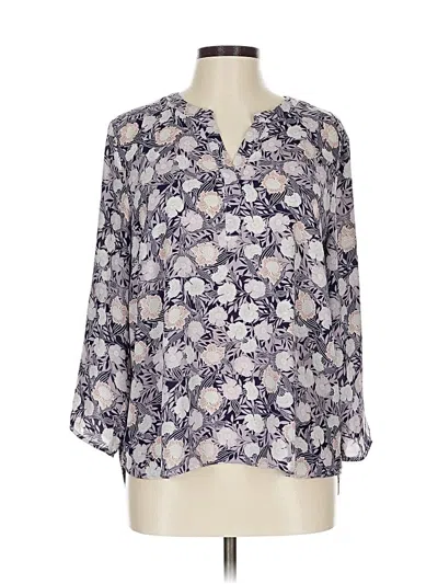 Pre-owned Daniel Rainn 3/4 Sleeve Blouse In Purple