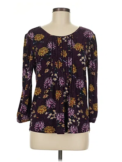 Pre-owned Daniel Rainn 3/4 Sleeve Blouse In Purple