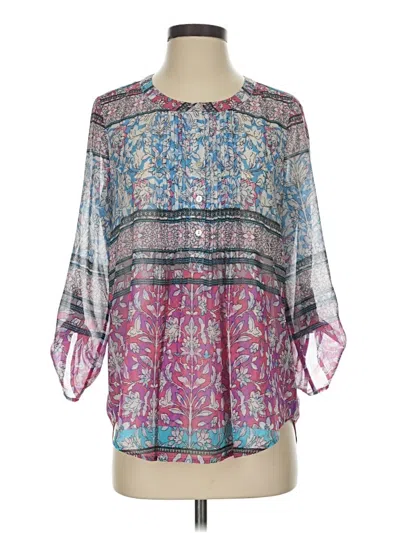 Pre-owned Daniel Rainn 3/4 Sleeve Blouse In Purple