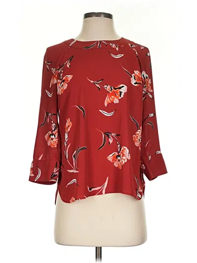 Pre-owned Daniel Rainn 3/4 Sleeve Blouse In Red