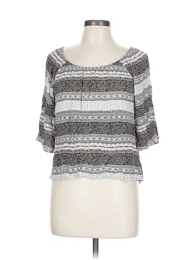 Pre-owned Daniel Rainn 3/4 Sleeve Blouse In Silver