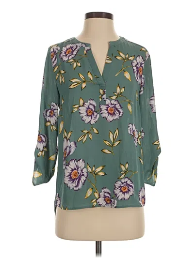 Pre-owned Daniel Rainn 3/4 Sleeve Blouse In Teal