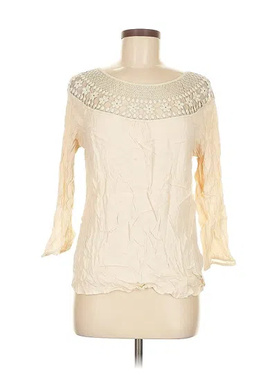 Pre-owned Daniel Rainn 3/4 Sleeve Blouse In White