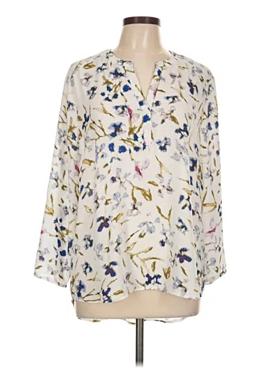 Pre-owned Daniel Rainn 3/4 Sleeve Blouse In White