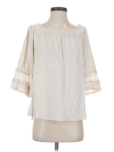 Pre-owned Daniel Rainn 3/4 Sleeve Blouse In White