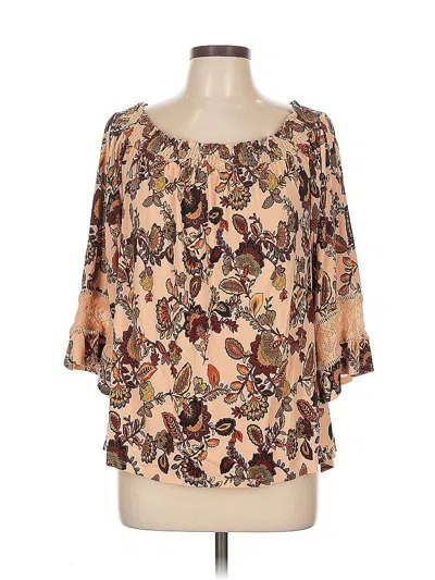 Pre-owned Daniel Rainn 3/4 Sleeve T-shirt In Brown