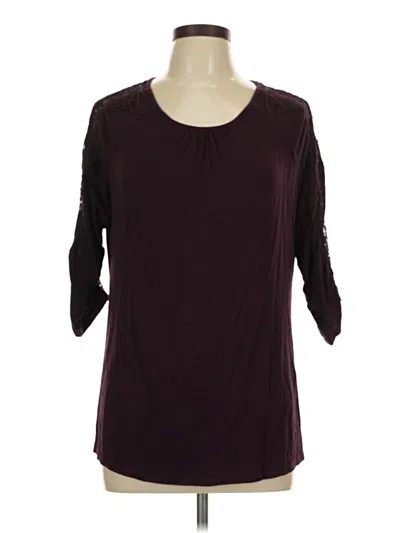 Pre-owned Daniel Rainn 3/4 Sleeve T-shirt In Burgundy