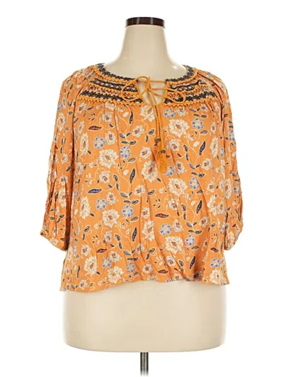 Pre-owned Daniel Rainn 3/4 Sleeve T-shirt In Orange