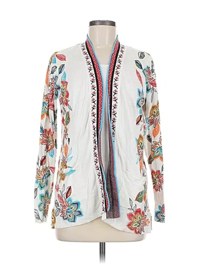 Pre-owned Daniel Rainn Cardigan Sweater In White