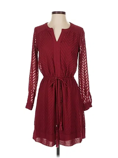 Pre-owned Daniel Rainn Casual Dress In Burgundy