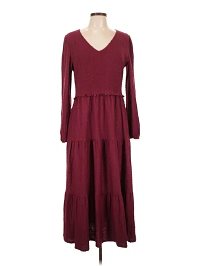 Daniel Rainn Casual Dress In Burgundy