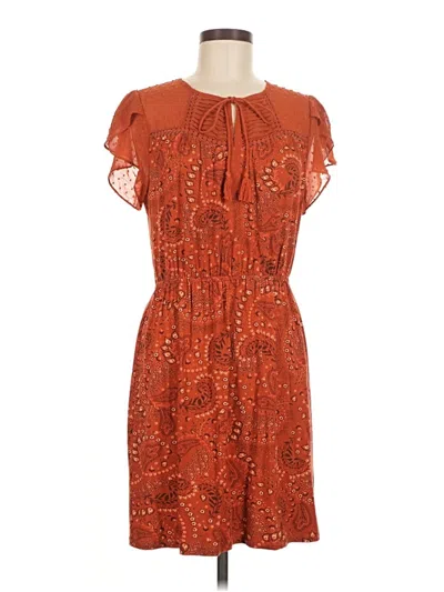 Pre-owned Daniel Rainn Casual Dress In Orange