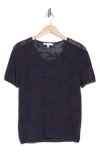 Daniel Rainn Cotton Jacquard Short Sleeve Sweater