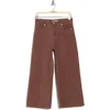 Daniel Rainn Crop Raw Hem Jeans In Washed Maroon