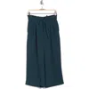 Daniel Rainn Crop Wide Leg Pants In Teal Ocean