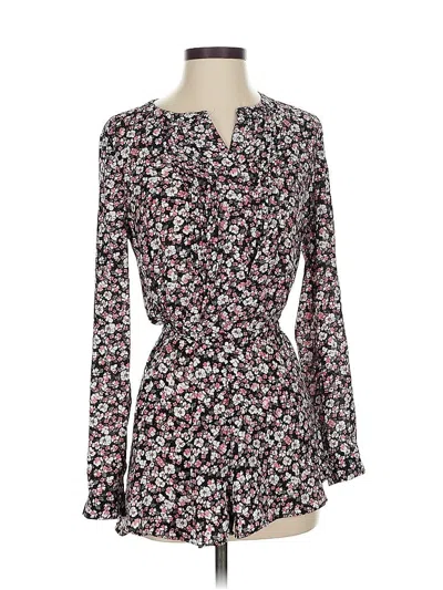 Pre-owned Daniel Rainn Long Sleeve Blouse In Black