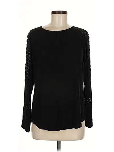Pre-owned Daniel Rainn Long Sleeve Blouse In Black