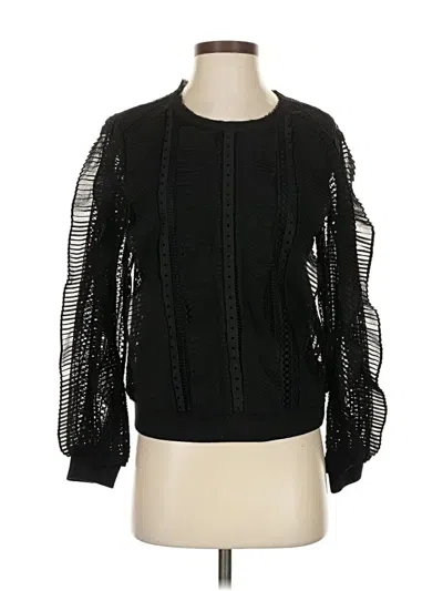 Pre-owned Daniel Rainn Long Sleeve Blouse In Black