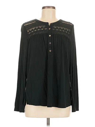 Pre-owned Daniel Rainn Long Sleeve Blouse In Black