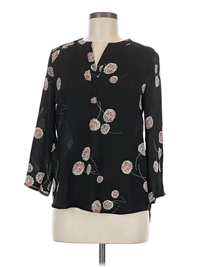 Pre-owned Daniel Rainn Long Sleeve Blouse In Black