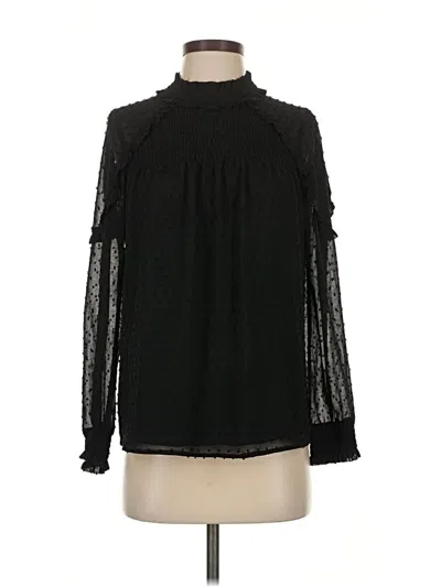 Pre-owned Daniel Rainn Long Sleeve Blouse In Black