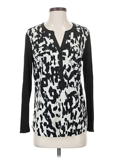 Pre-owned Daniel Rainn Long Sleeve Blouse In Black