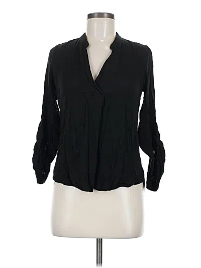 Pre-owned Daniel Rainn Long Sleeve Blouse In Black