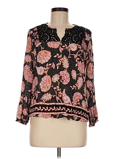 Pre-owned Daniel Rainn Long Sleeve Blouse In Black
